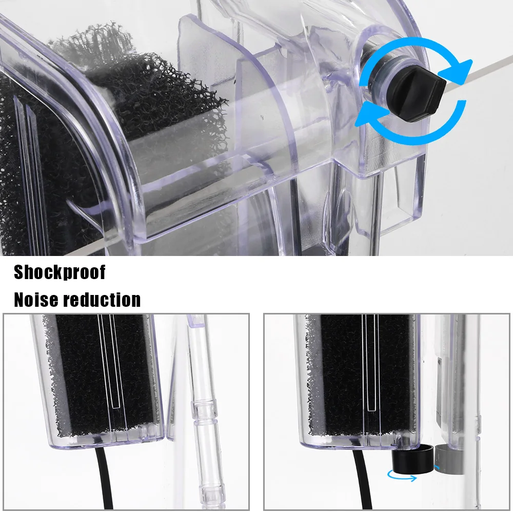 Mini Filtro Externo para Aquário 3W 130L/H com Fluxo Ajustável - Imagem 3