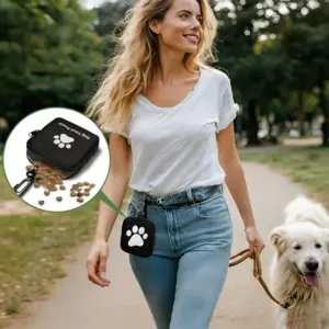 bolsa para petiscos de cães com clipe