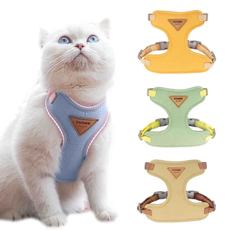 Colete Peitoral para Gatos Ajustável com Guia para Passeio - Imagem 2