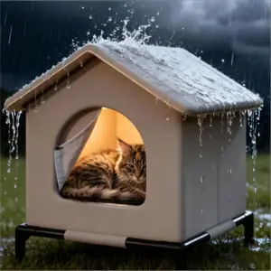 casa para gatos de rua impermeável