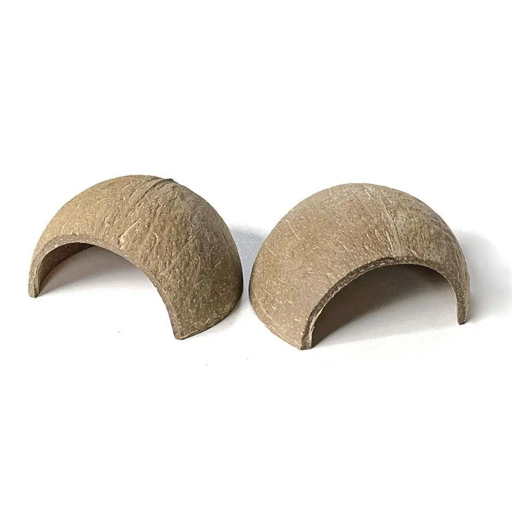 Ninho de Casca de Coco Natural para Répteis e Hamsters 6x10,5 cm - Imagem 2