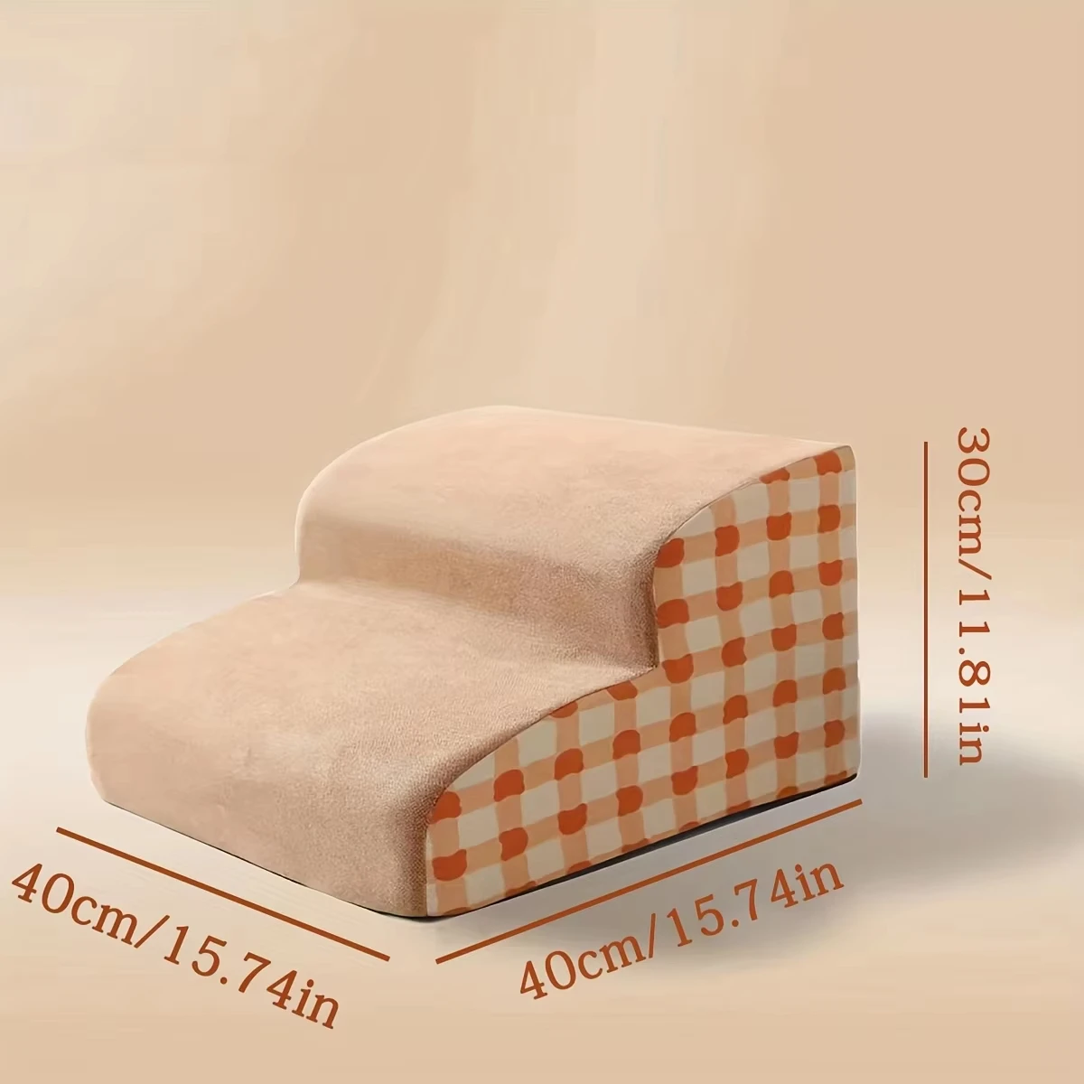 Escada para Cães de Espuma Laranja com Degraus Antiderrapantes - Imagem 4