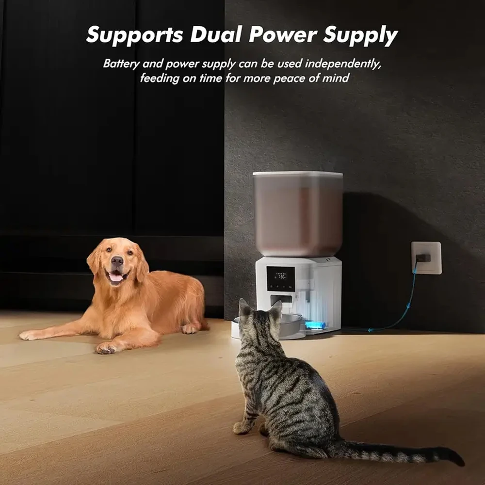 Furpipi Alimentador Automático para Cães e Gatos 4L/8L com Controle de Chave - Imagem 6