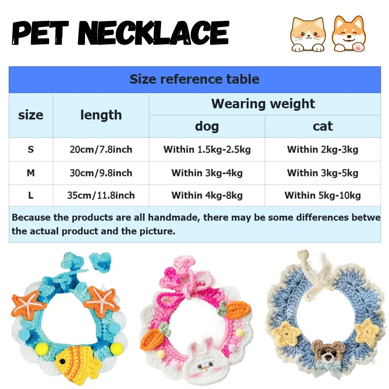 Coleira Decorativa para Pet Tricotada à Mão Verde - Imagem 6