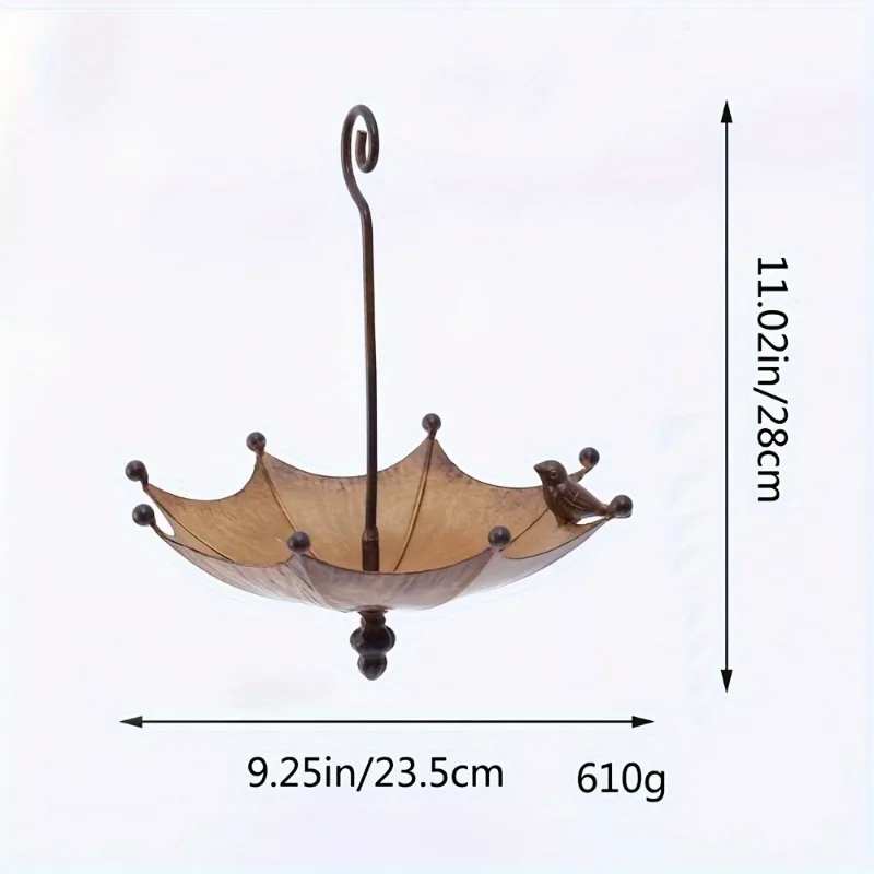 Alimentador de Pássaros Pendurado em Forma de Guarda-Chuva para Jardim - Imagem 4