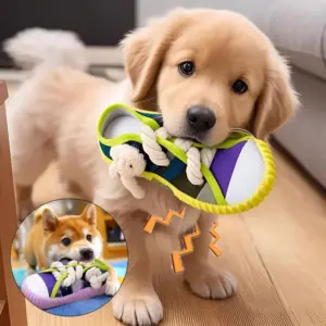 brinquedo de mastigar para cães com corda