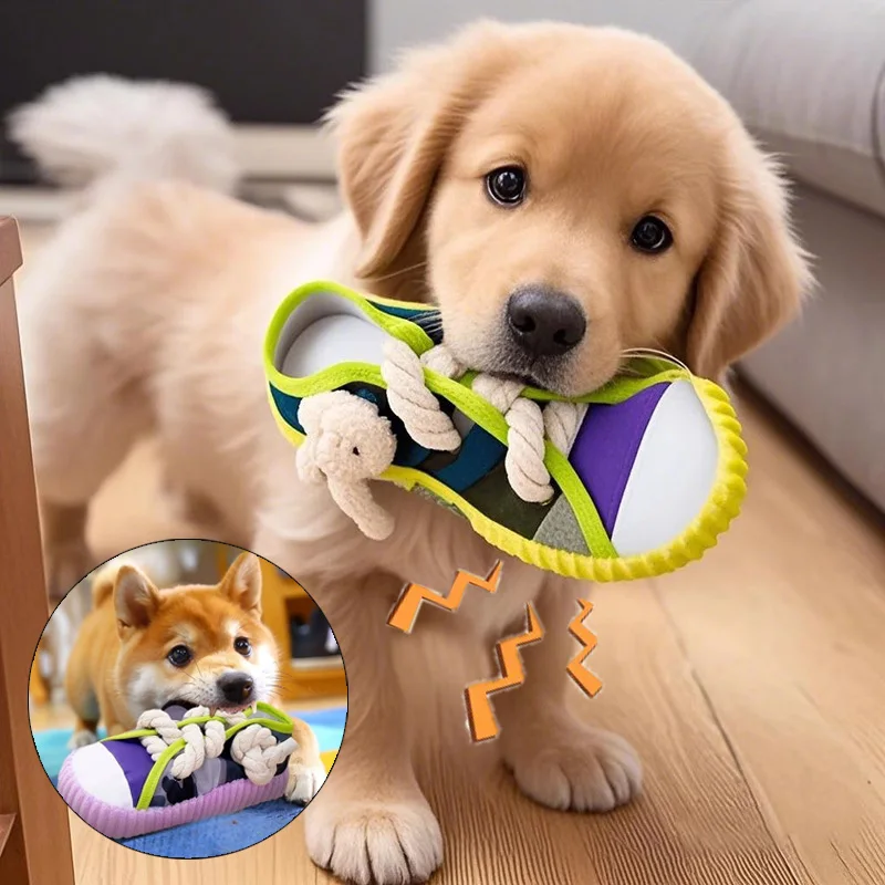 brinquedo de mastigar para cães com corda