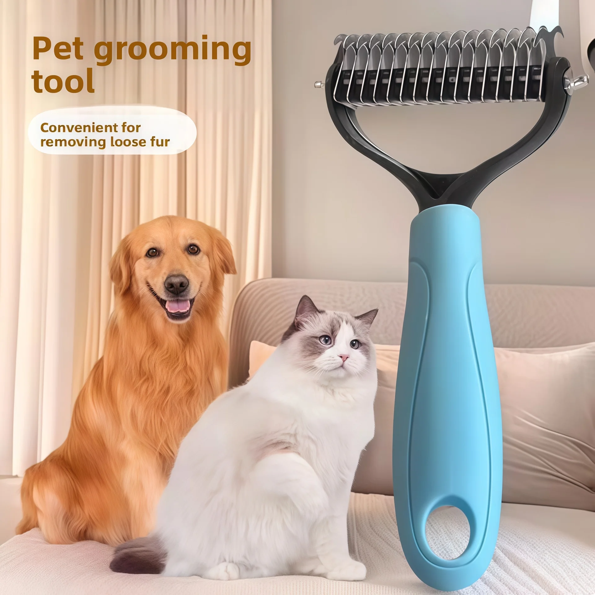 escova para cães e gatos de aço inoxidável