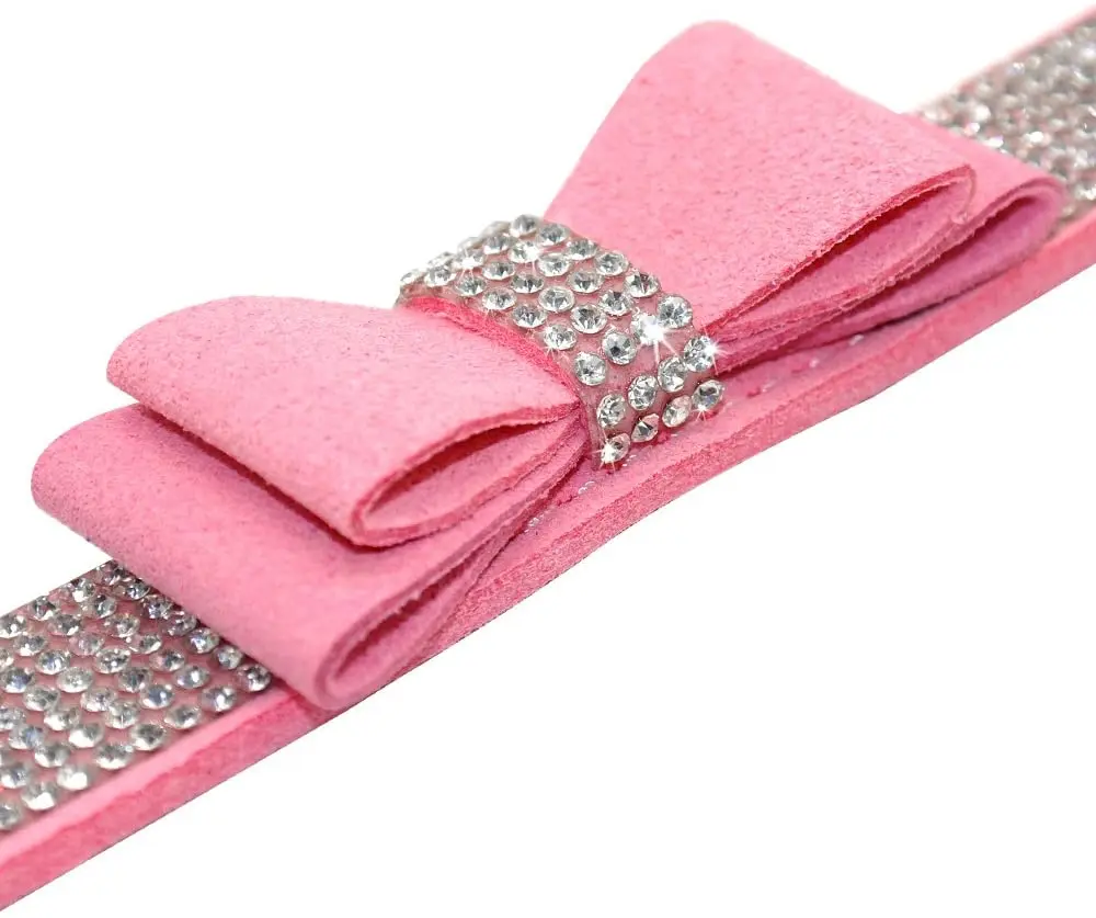 Coleira de Veludo para Cães com Strass e Borboleta - Image 3