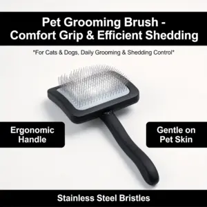 escova para cães e gatos com pinos de aço inoxidável