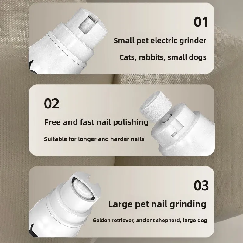 Moedor de Unhas Pet Elétrico Recarregável 3 Velocidades - Imagem 2