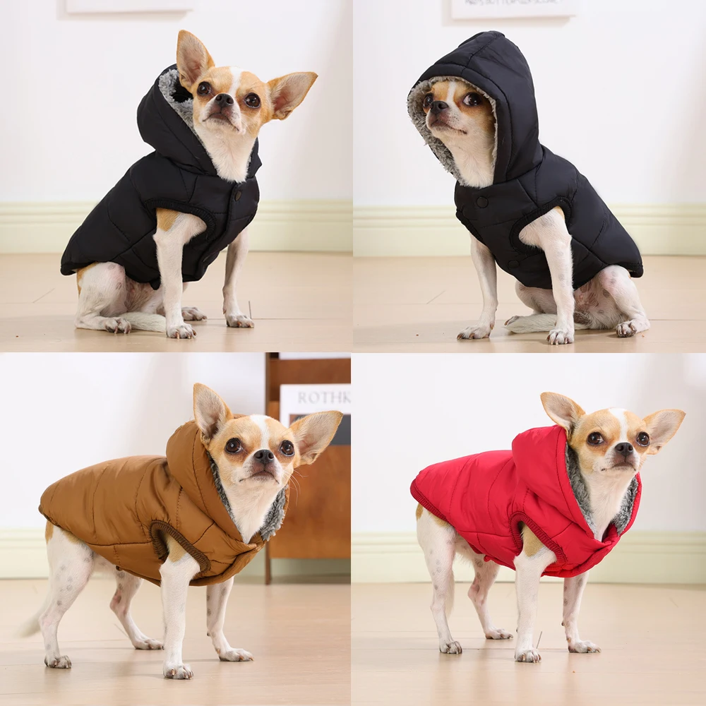 Jaqueta para Cães e Gatos Pequenos com Capuz Impermeável - Imagem 5
