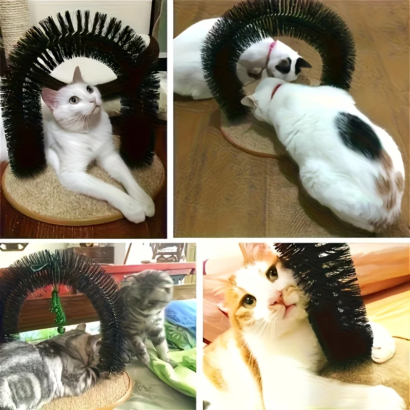 Escova para Gatos com Pente Arqueado e Massageador Destacável - Imagem 6