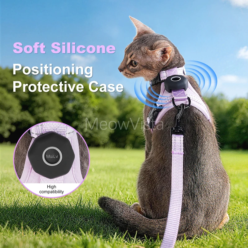 Coleira Anti-Fuga para Gatos com Suporte para AirTag Refletiva - Image 4
