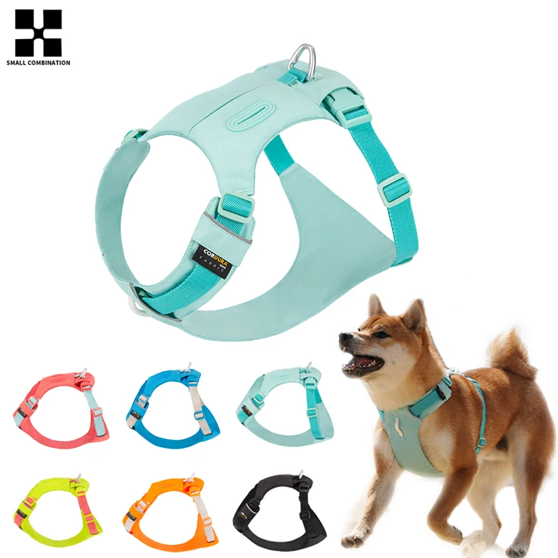 coleira peitoral para cães refletiva com bolso