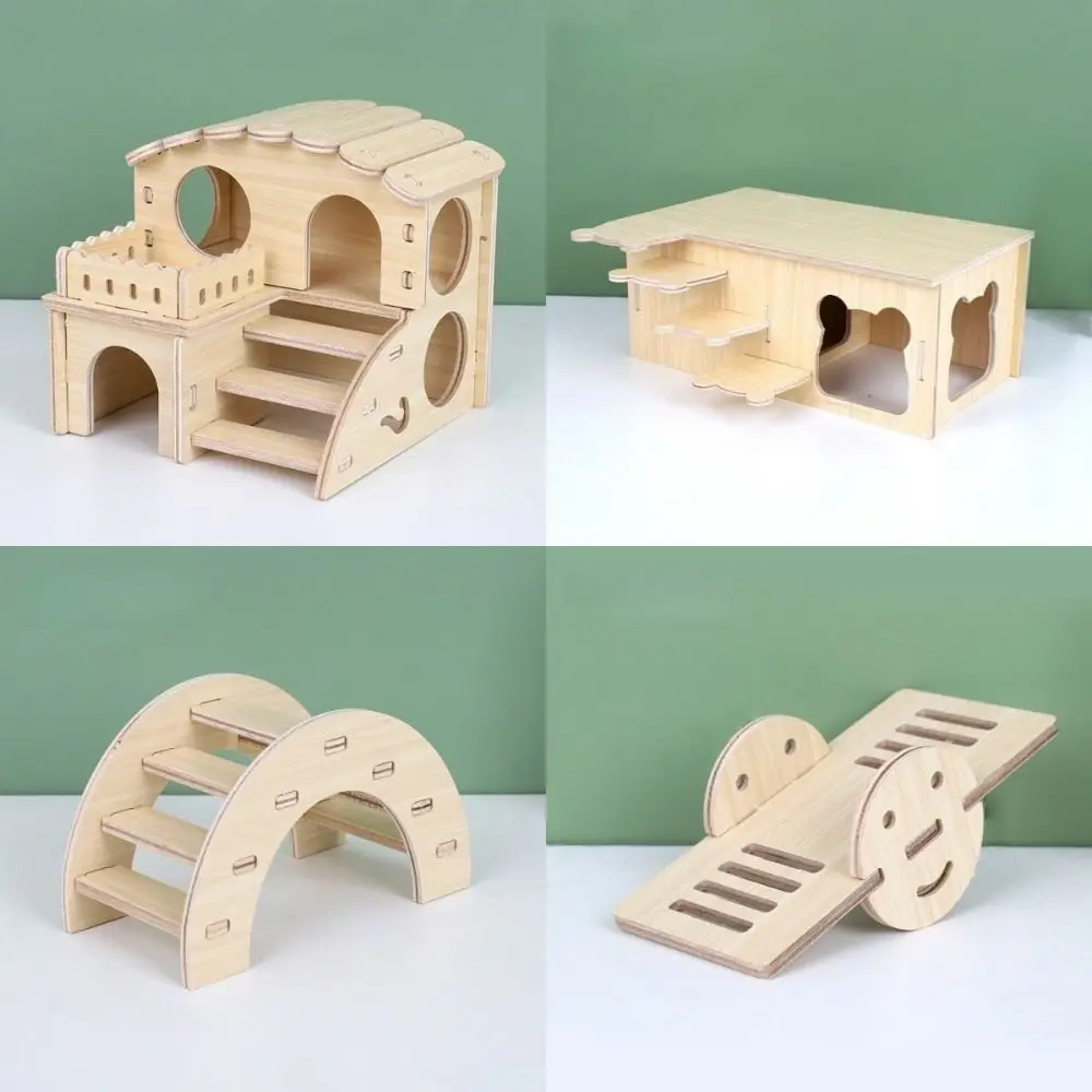 Casa Plataforma de Madeira para Hamster com Montagem Fácil - Imagem 2