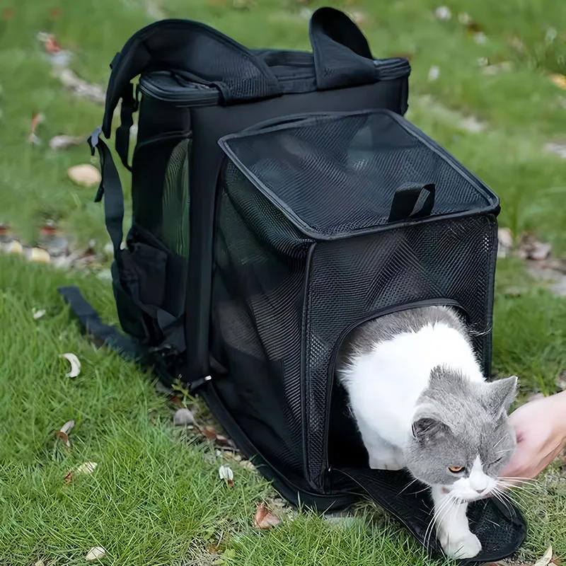 Mochila Transportadora para Cães e Gatos Expansível e Dobrável - Imagem 6