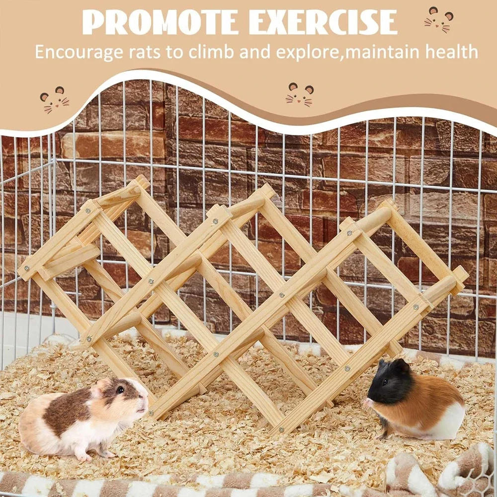 Escada de Madeira para Hamster em Gaiola para Roer - Imagem 5