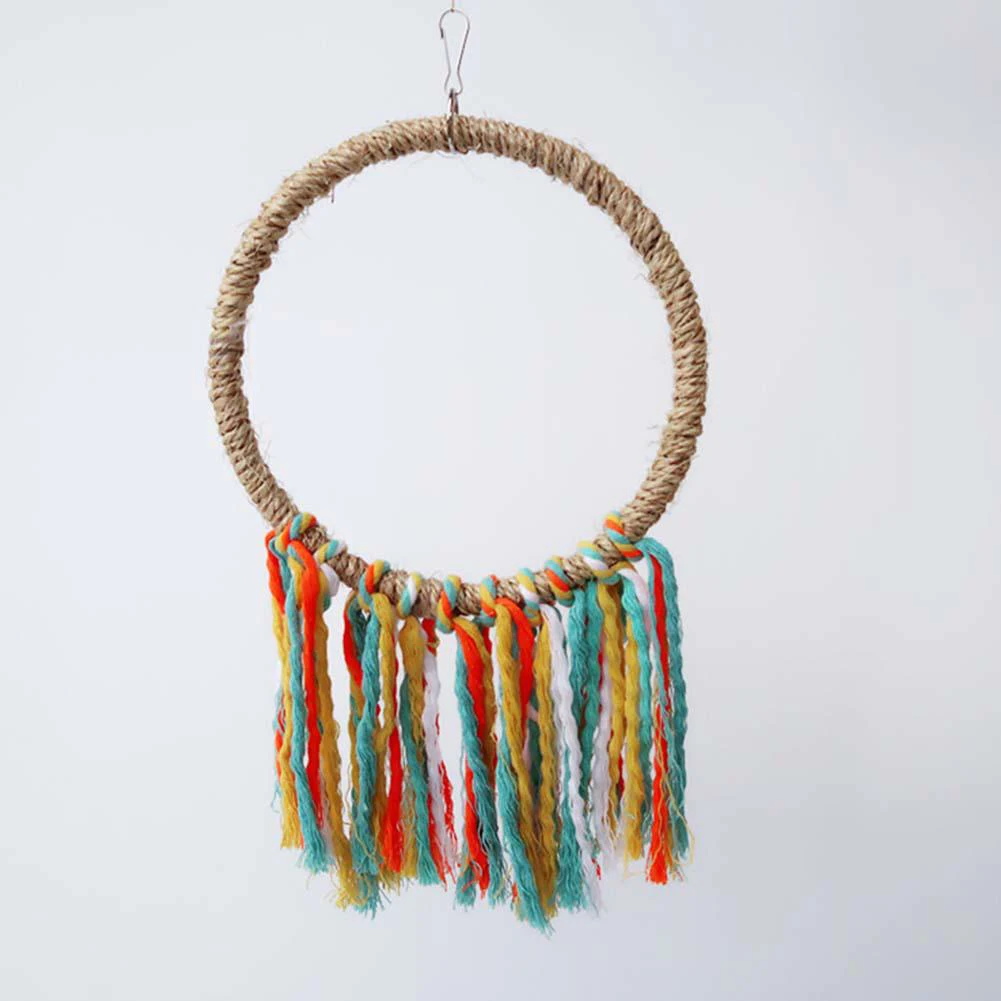 Brinquedo Argola de Algodão para Pássaros, 14 cm, para Pendurar na Gaiola - Imagem 5
