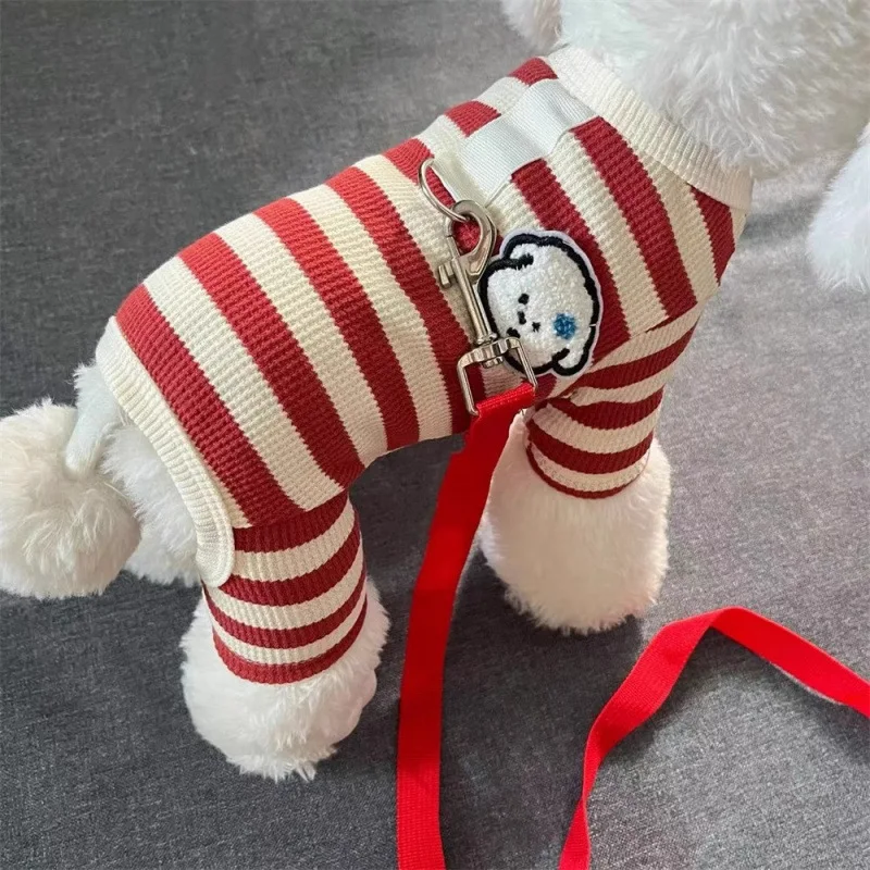 Roupa para Cães Pequenos com Listras Quentes para o Inverno - Imagem 5