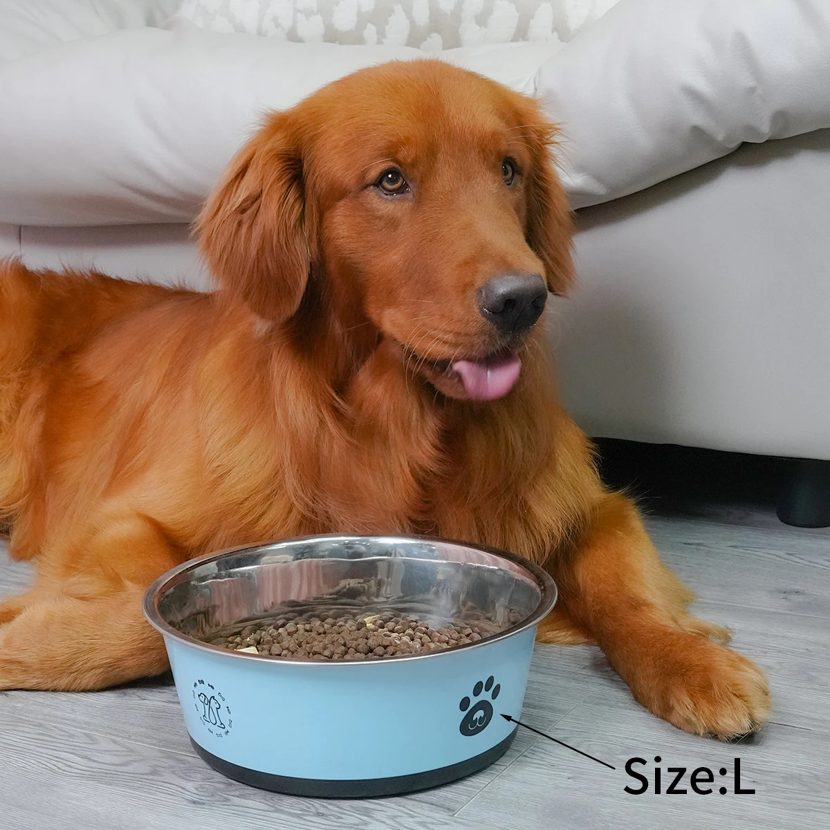 Tigela para Cães e Gatos de Aço Inoxidável Antiderrapante - Image 2