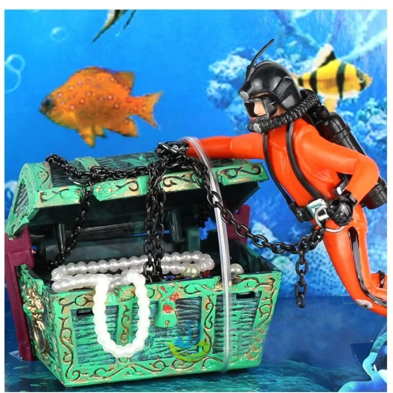 Decoração para Aquário Sapo Pirata Tesouro com Efeito Borbulhante - Imagem 4