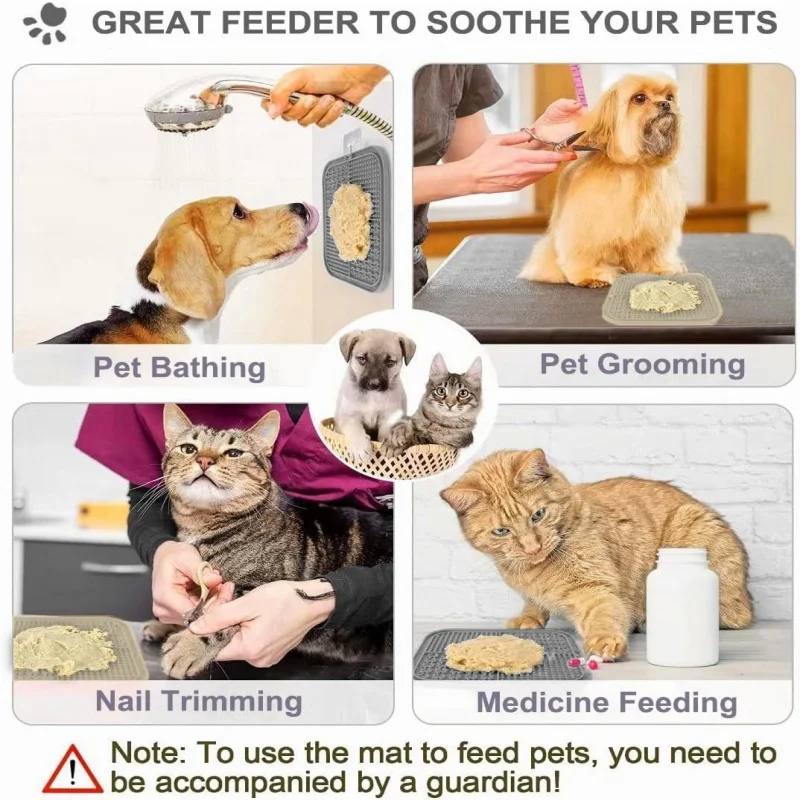 Tapete de Silicone para Lamber para Cães com Ventosa - Imagem 4