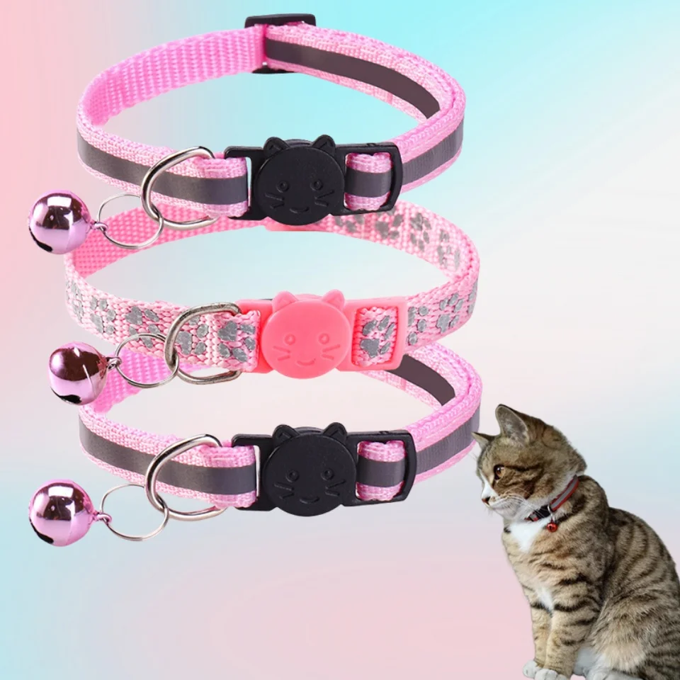 Coleira Refletiva para Gatos e Cães Pequenos com Sino Ajustável - Imagem 3