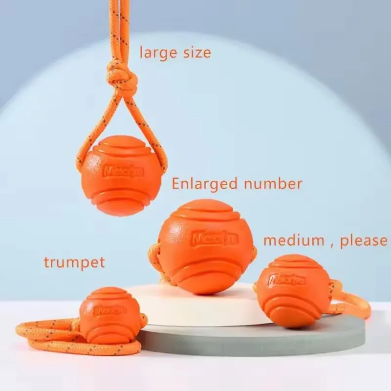 Bola de Treinamento para Cães com Corda de Algodão para Puxar e Lançar - Imagem 3