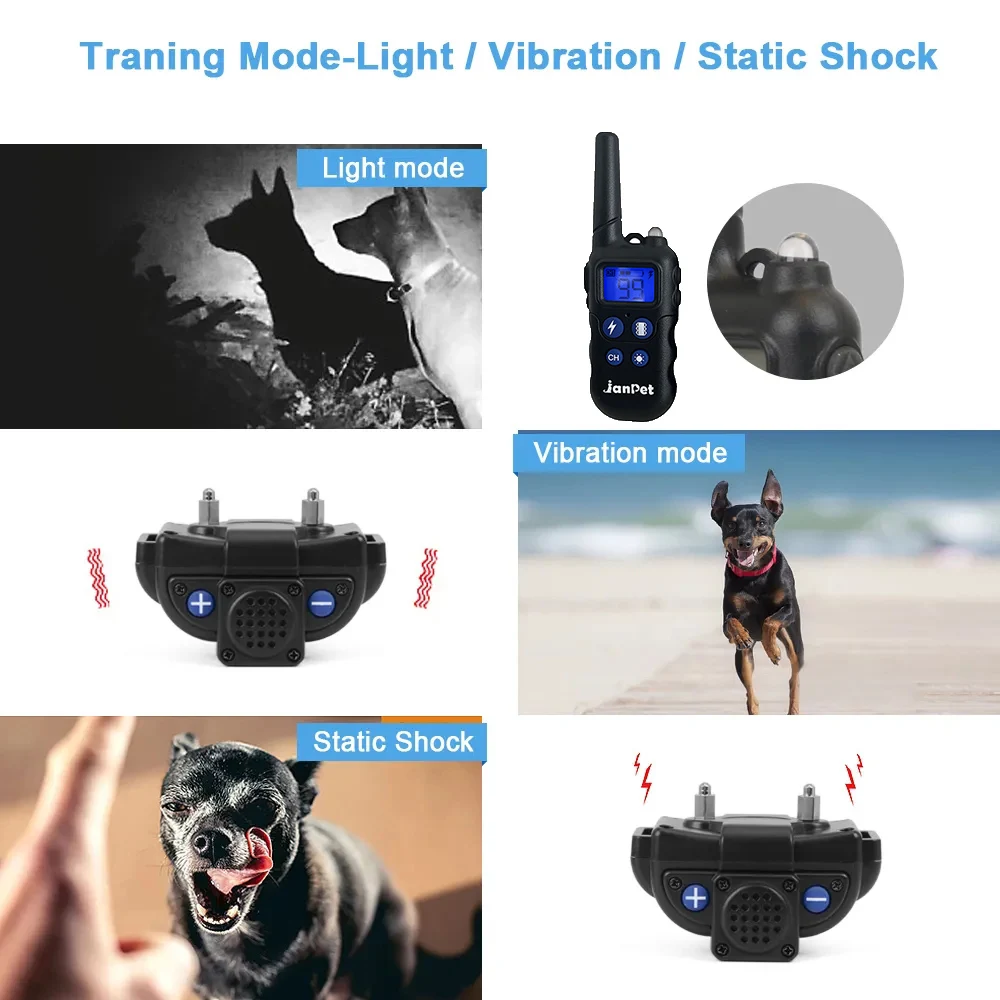 Coleira de Treinamento para Cães Recarregável com Walkie-Talkie e Alcance de 2KM - Imagem 5