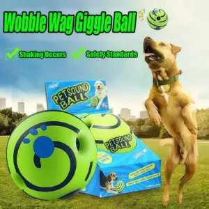 brinquedo para cães wobble wag giggle ball