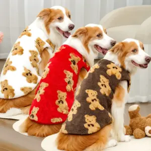 casaco de flanela para cães e gatos