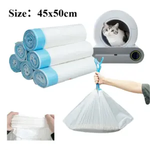 saco de lixo para gatos com cordão