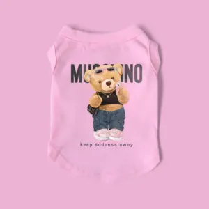 roupa casual para cães urso fofo