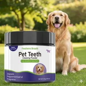 pó de limpeza dental para cães