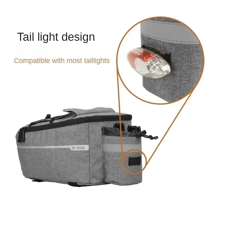 Bolsa Cesto Traseiro para Bicicleta 7L com Faixa Refletiva - Imagem 3