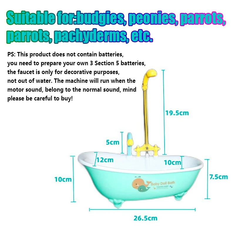 Banheira Automática para Pássaros de Plástico com Chuveiro Elétrico - Imagem 3