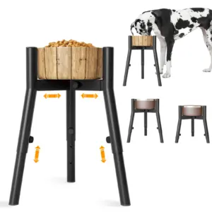 suporte ajustável para comedouro de cães grandes