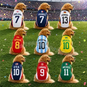 camiseta de futebol rosa para cães e gatos