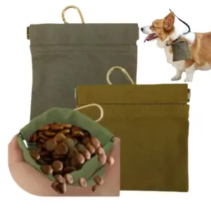 bolsa de petiscos para cães com fecho automático