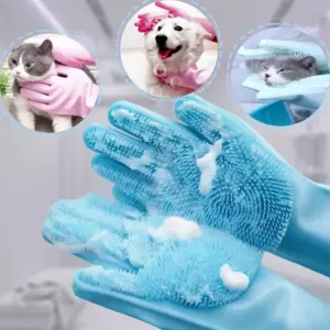 luva de silicone para cães e gatos