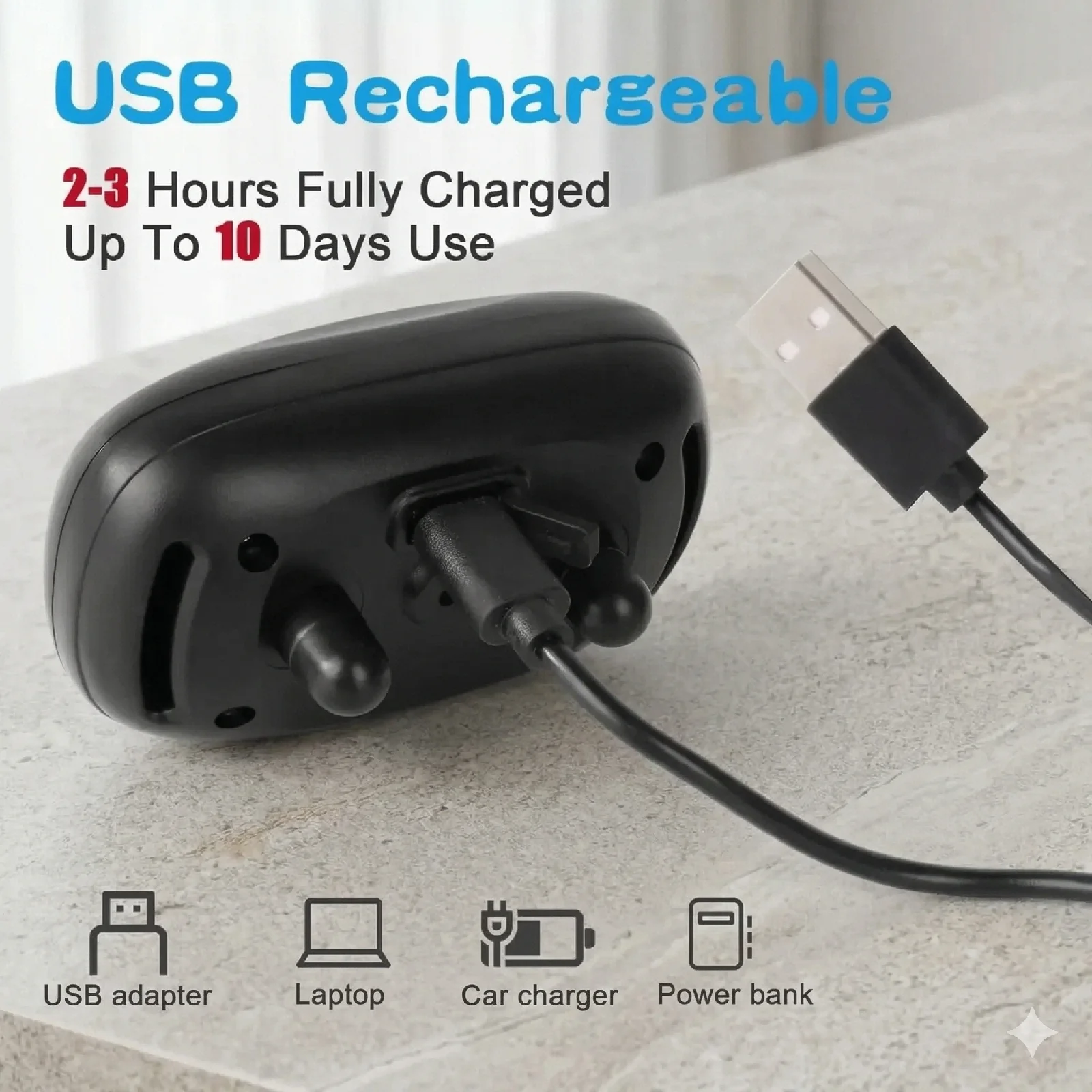 Coleira para Cães Recarregável USB com Bipes e Vibração Antilatido - Imagem 4