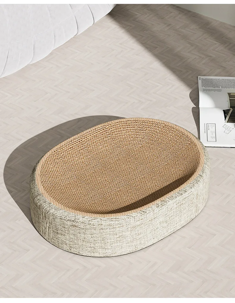 Ninho e Arranhador para Gatos Oval 41x31x10 cm em Sisal - Imagem 5