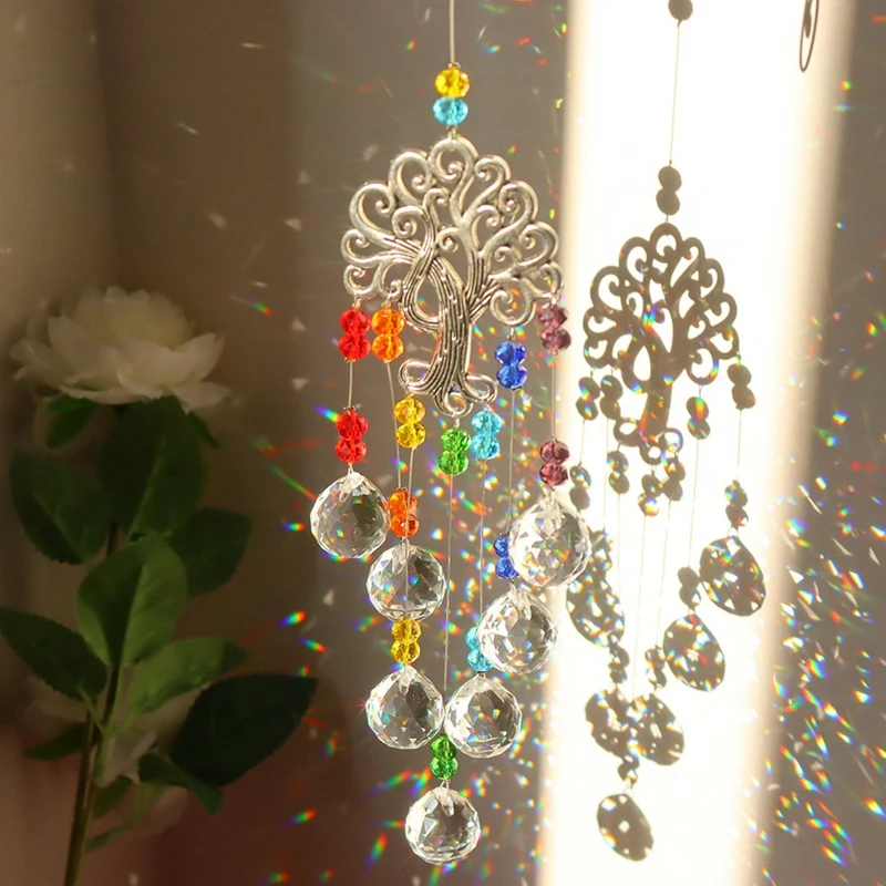 Carrilhão de Vento Memorial em Cristal com Pingente Árvore da Vida - Imagem 4