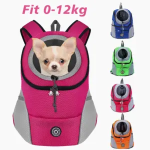 mochila transportadora para cães de frente