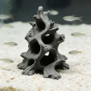 decoração de aquário madeira flutuante para peixes