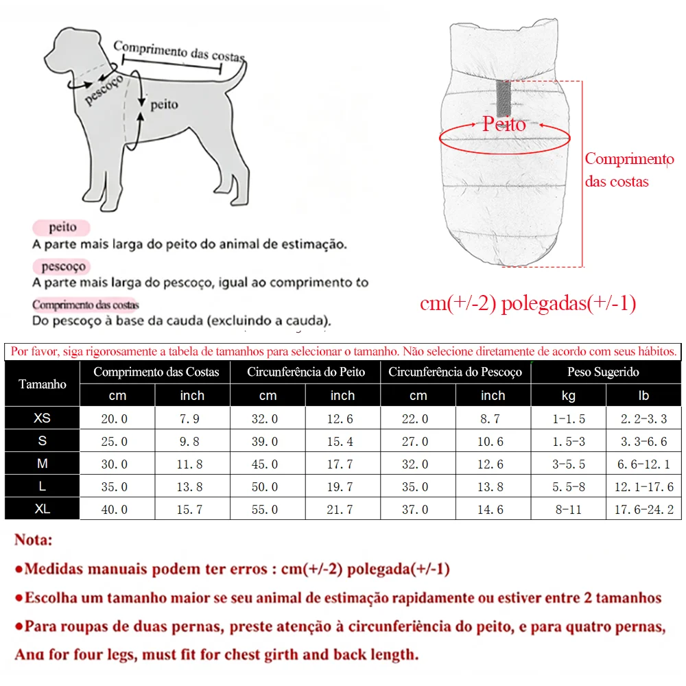 Colete para Cães Pequenos e Médios de Poliéster e Lã com Proteção Contra o Vento - Imagem 6