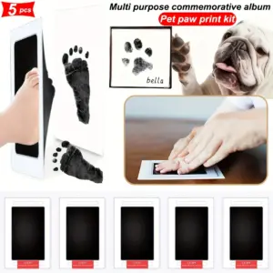 kit de impressão de patas e mãos com tinta