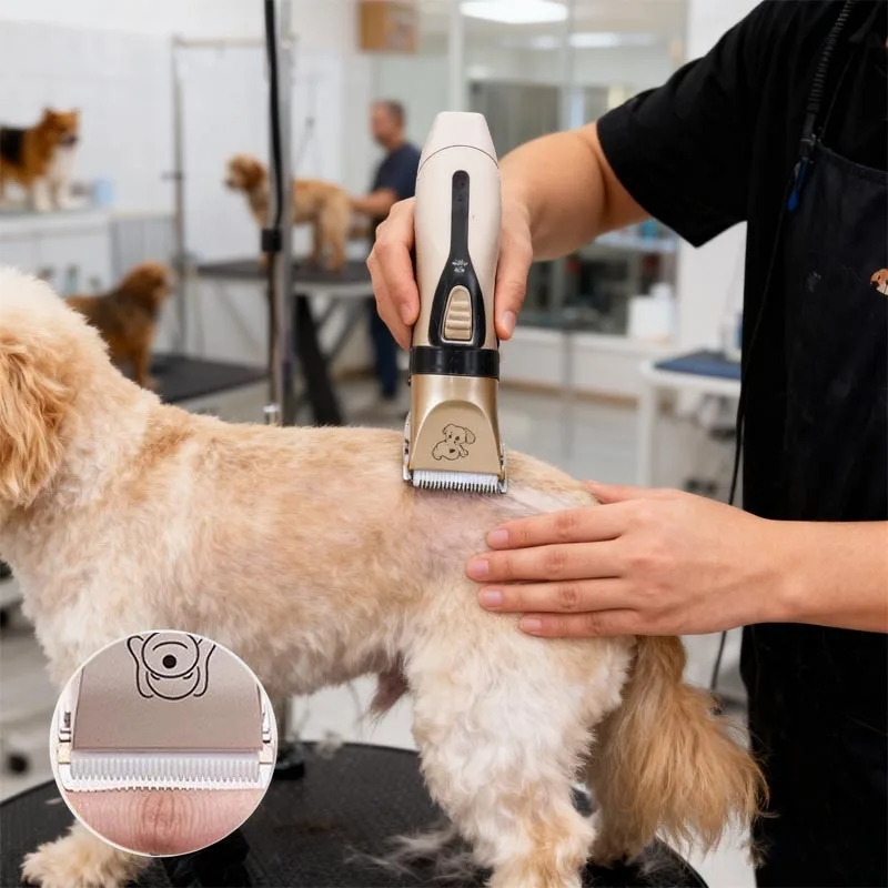 Máquina de Tosa para Cães e Gatos Recarregável USB com Lâmina de Cerâmica - Imagem 2