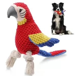 brinquedo de pelúcia com apito para cães e papagaios